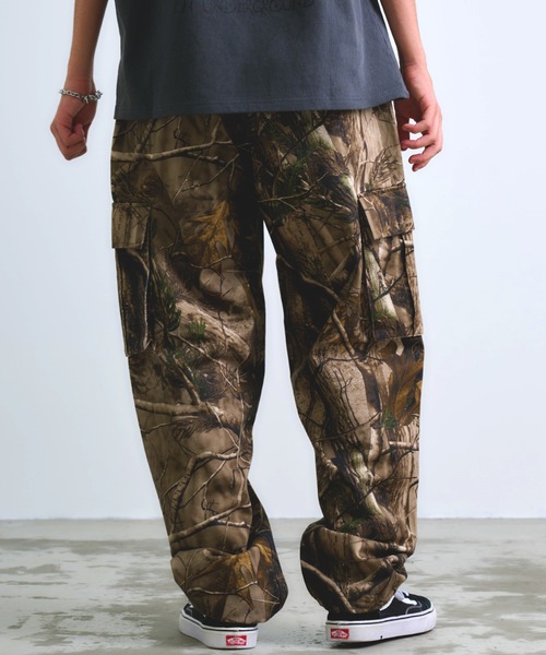 supreme リフレクティブ　カモフラパンツ 裾絞り可能2WAY 】カモフラミリタリーツイルワイドカーゴパンツ