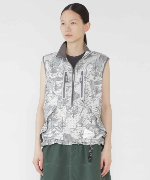 ベスト ジレ GRAMICCI × and wander brushed nylon vest ブラッシュ 