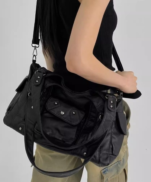 ショルダーバッグ A'GEM/9 × .kom 「.KOM/ドットケーオーエム」A4対応のレザー2WAY ショルダーバッグ メンズ レディースの画像