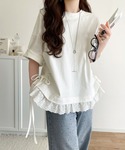 tシャツ 半袖 体型カバーも叶う!重ね着風で即...の詳細画像1