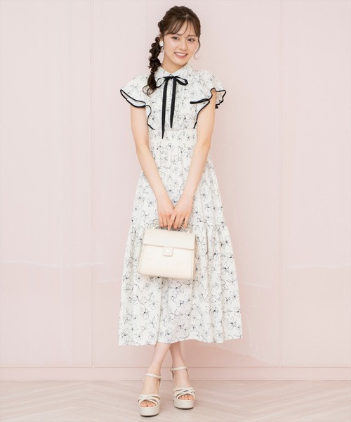 ボンポワン　ティアードワンピース　6A　小花柄 EDIT COLOGNE》小花柄ティアードワンピース｜プロポーション