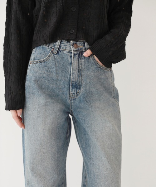 [by muni:r] обработка Denim брюки MEDIUM голубой женский 
