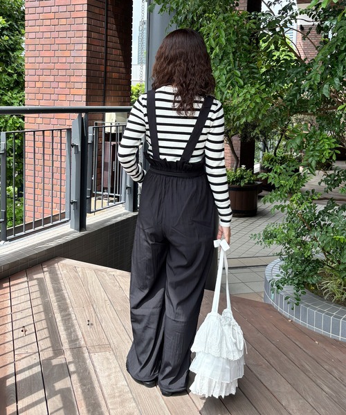 I-SOOK（アイスー） サロペット オーバーオール ウエストギャザー