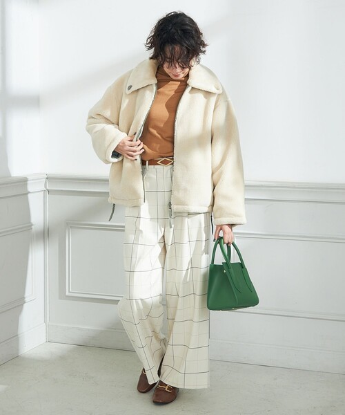 「TAION」 ダウンジャケット FREE オフホワイト レディース_画像3