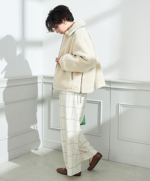 「TAION」 ダウンジャケット FREE オフホワイト レディース_画像5