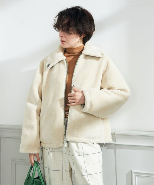 「TAION」 ダウンジャケット FREE オフホワイト レディース_画像8