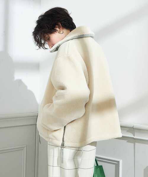 「TAION」 ダウンジャケット FREE オフホワイト レディース_画像9