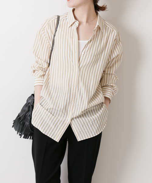「Spick & Span」 長袖シャツ - ベージュ レディース