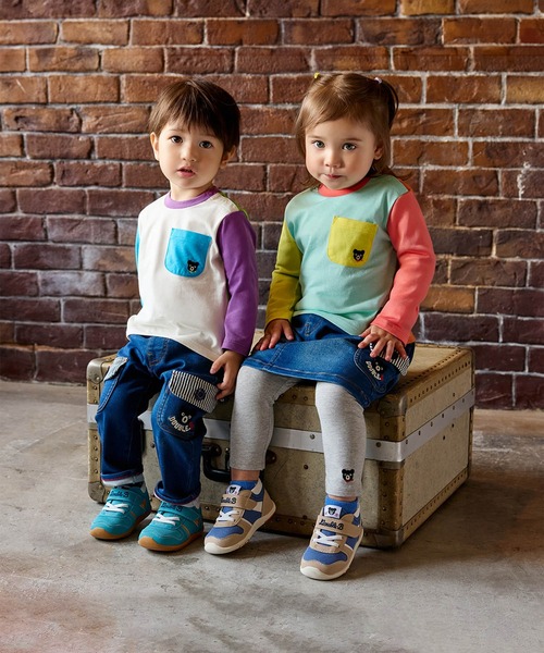tシャツ マルチカラー長袖Ｔシャツ キッズ 子供服 男の子 女の子の画像