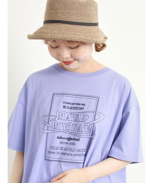 Samansa Mos2（サマンサモスモス） tシャツ 「接触冷感」刺繍ロゴ