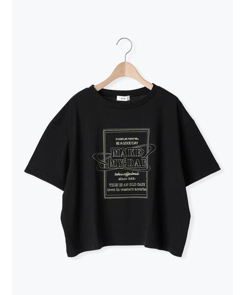 Samansa Mos2（サマンサモスモス） tシャツ 「接触冷感」刺繍ロゴ