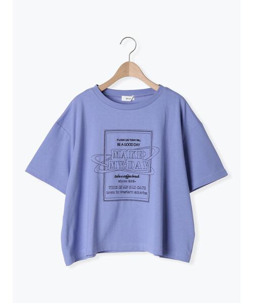 Samansa Mos2（サマンサモスモス） tシャツ 「接触冷感」刺繍ロゴ