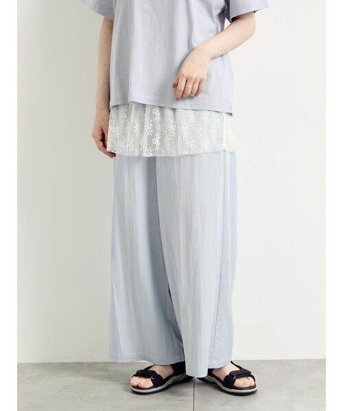 Samansa Mos2 パンツ チュールレイヤードパンツ レディース : ZOZOTOWN  