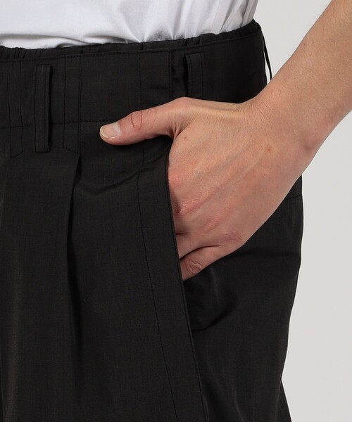 ハーフパンツ パンツ コットンシャンブレー 2プリーツ ショートパンツ メンズ_9