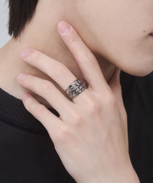 WYZ 指輪 リング ボリューム クロスモチーフリング メンズ : ZOZOTOWN