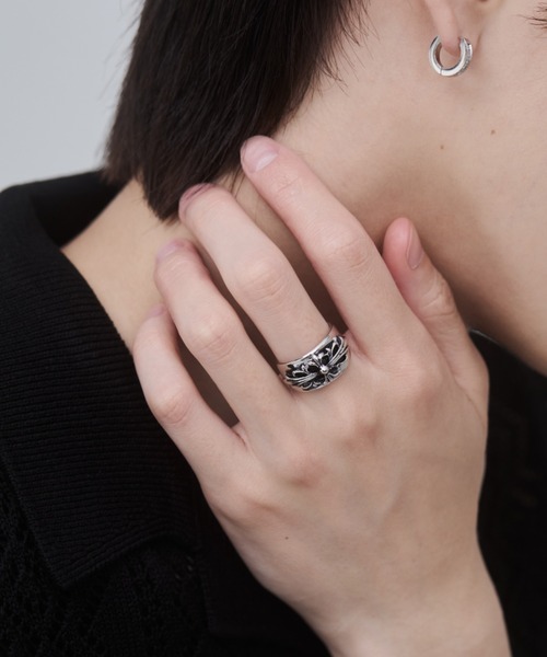 WYZ 指輪 リング ボリューム クロスモチーフリング メンズ : ZOZOTOWN