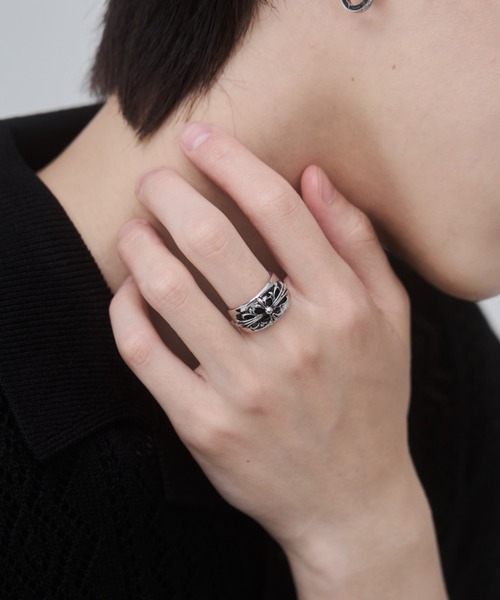 WYZ 指輪 リング ボリューム クロスモチーフリング メンズ : ZOZOTOWN