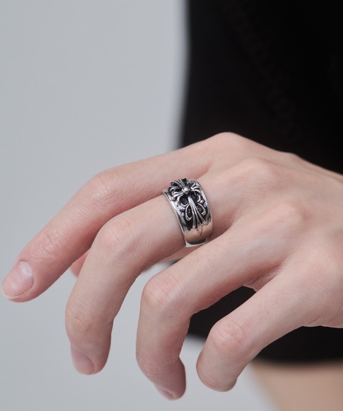 WYZ 指輪 リング ボリューム クロスモチーフリング メンズ : ZOZOTOWN