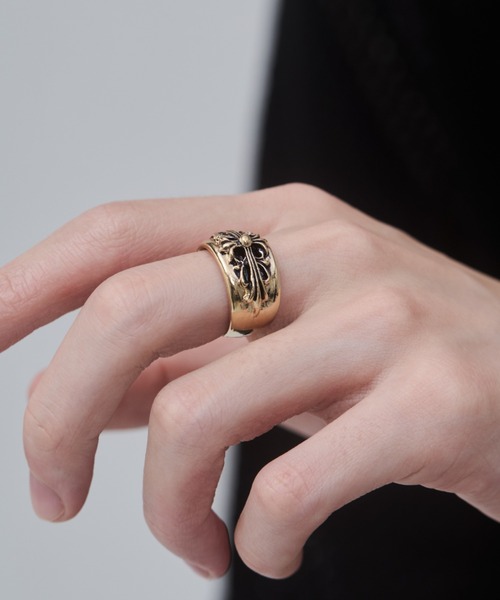 WYZ 指輪 リング ボリューム クロスモチーフリング メンズ : ZOZOTOWN