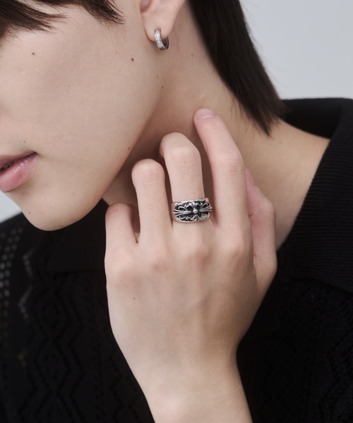 WYZ 指輪 リング ボリューム クロスモチーフリング メンズ : ZOZOTOWN