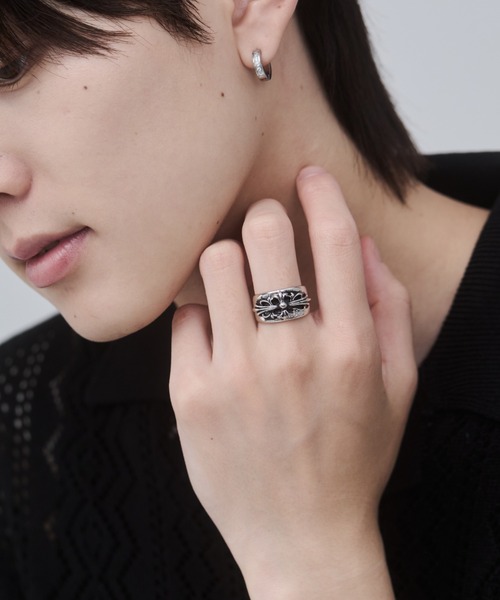 WYZ 指輪 リング ボリューム クロスモチーフリング メンズ : ZOZOTOWN