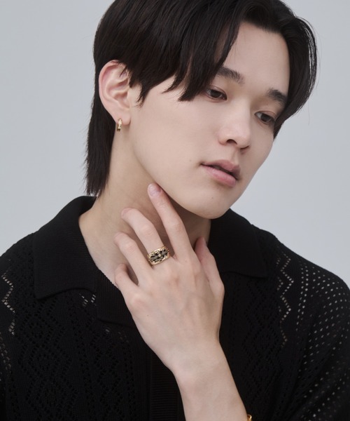 WYZ 指輪 リング ボリューム クロスモチーフリング メンズ : ZOZOTOWN