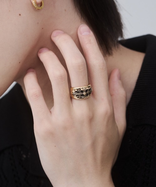 WYZ 指輪 リング ボリューム クロスモチーフリング メンズ : ZOZOTOWN