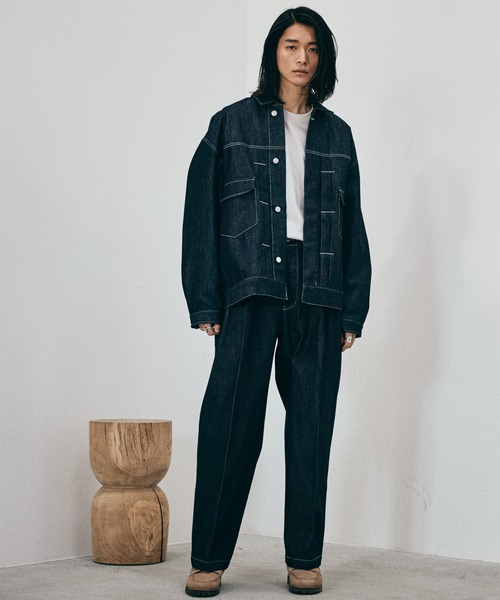 WYM デニムパンツ VINTAGE WASHED CURVED DENIM（デニムパンツ）｜WYM LIDNM