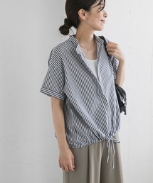 ブラウス シャツ ストライプドロストバンドカラーシャツ レディース｜ZOZOTOWN Yahoo!店