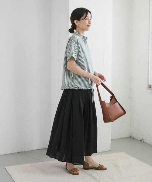 ブラウス シャツ ストライプドロストバンドカラーシャツ レディース JOURNAL STANDARD relume ブラウス シャツ 「追加」ストライプ