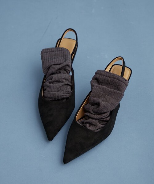 mystic（ミスティック） パンプス フェイクスウェードミュール