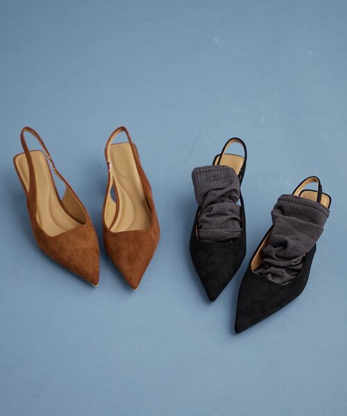 mystic（ミスティック） パンプス フェイクスウェードミュール