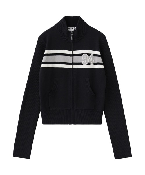 shopgirl73様ご依頼用 X-girl ニット セーター NUMBERING JACQUARD ZIP UP KNIT TOP
