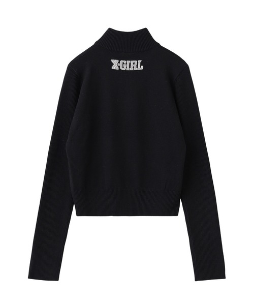 shopgirl73様ご依頼用 X-girl ニット セーター NUMBERING JACQUARD ZIP UP KNIT TOP