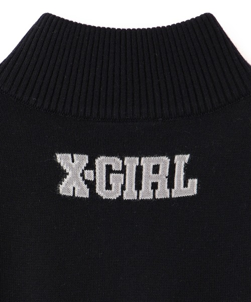 shopgirl73様ご依頼用 X-girl ニット セーター NUMBERING JACQUARD ZIP UP KNIT TOP