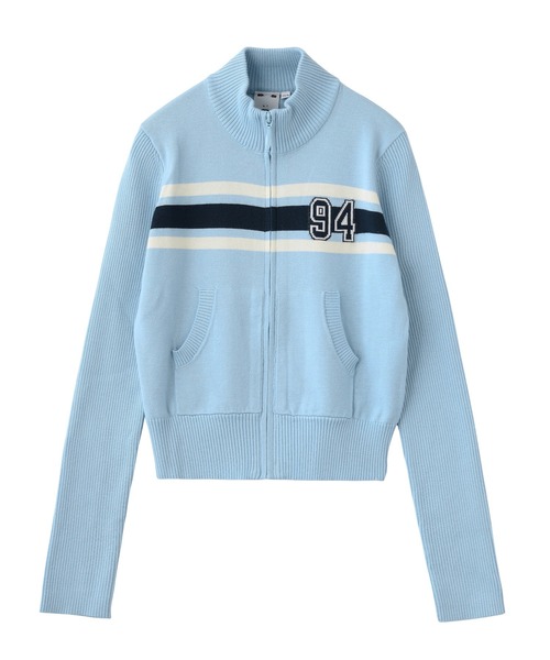 shopgirl73様ご依頼用 X-girl ニット セーター NUMBERING JACQUARD ZIP UP KNIT TOP