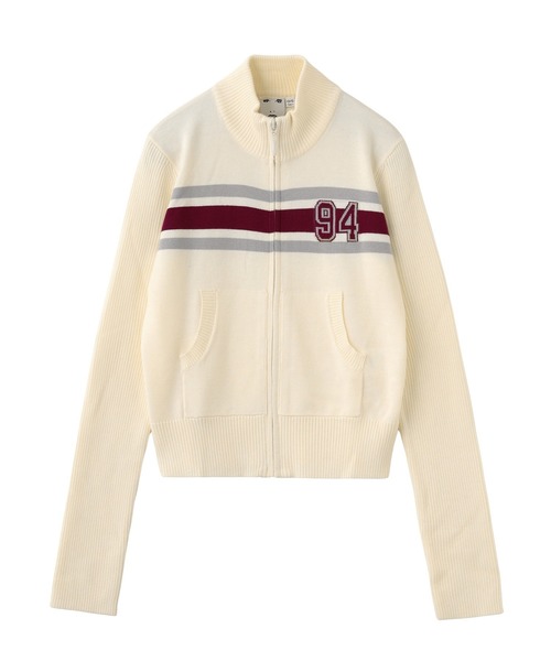 shopgirl73様ご依頼用 X-girl ニット セーター NUMBERING JACQUARD ZIP UP KNIT TOP