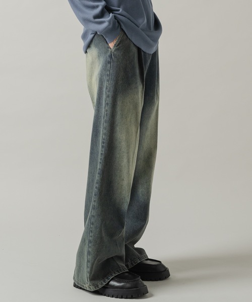 m*f様 KAPITAL ダークグレー フレアデニムパンツ Casper John（キャスパージョン） ジーンズ 13oz Flare denim pants/13