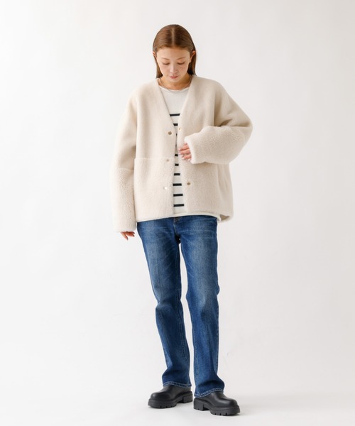 めゆMICA＆DEALリバーシブルVボアフェイクムートンコート めゆMICA＆DEALリバーシブルVボアフェイクムートンコート MICA＆DEAL