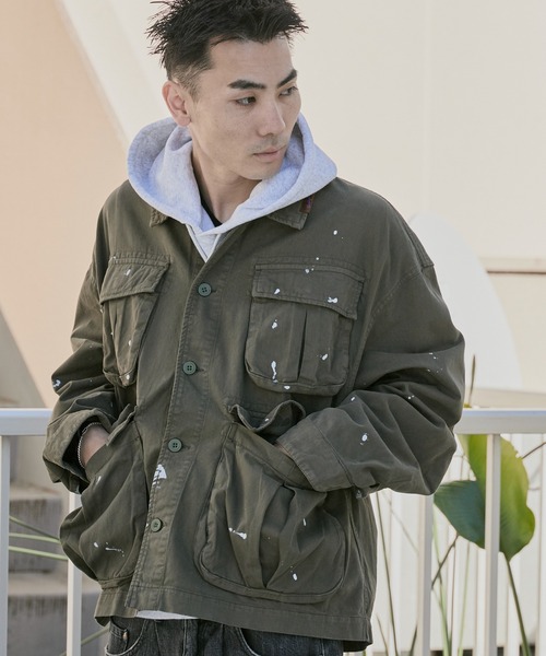 ALL RUNS カバーオール ペイントデザイン 4フラップポケット デザイン