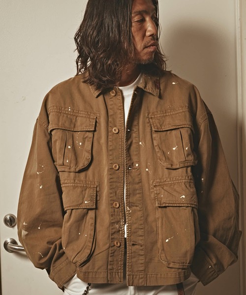 ALL RUNS カバーオール ペイントデザイン 4フラップポケット デザイン