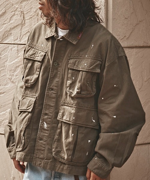 ALL RUNS カバーオール ペイントデザイン 4フラップポケット デザイン