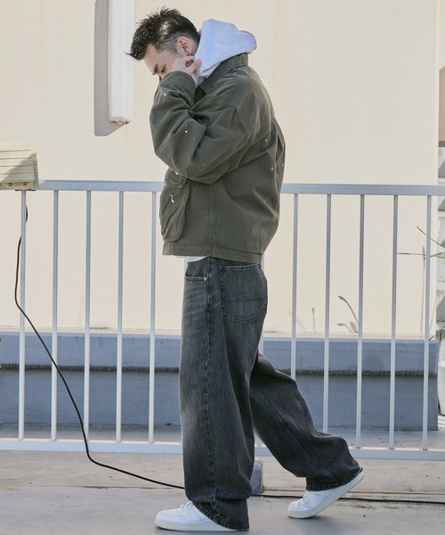 ALL RUNS カバーオール ペイントデザイン 4フラップポケット デザイン