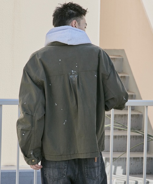 ALL RUNS カバーオール ペイントデザイン 4フラップポケット デザイン