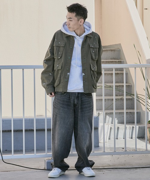 ALL RUNS カバーオール ペイントデザイン 4フラップポケット デザイン