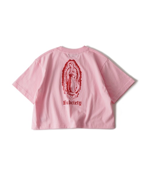 「Subciety」 半袖カットソー X-SMALL ホワイト×ピンク レディース_画像3
