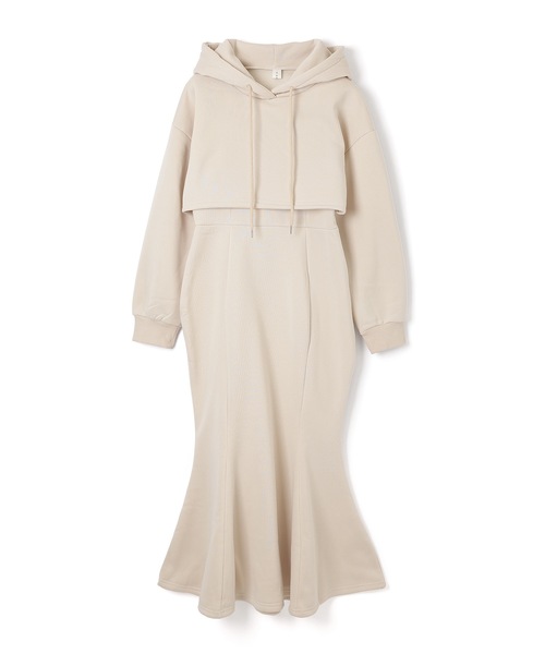 【新品未使用品】マンシング　フード付きスウェットワンピース M DOLLY ワンピース hoodie celestina sweat onepiece / フーディー