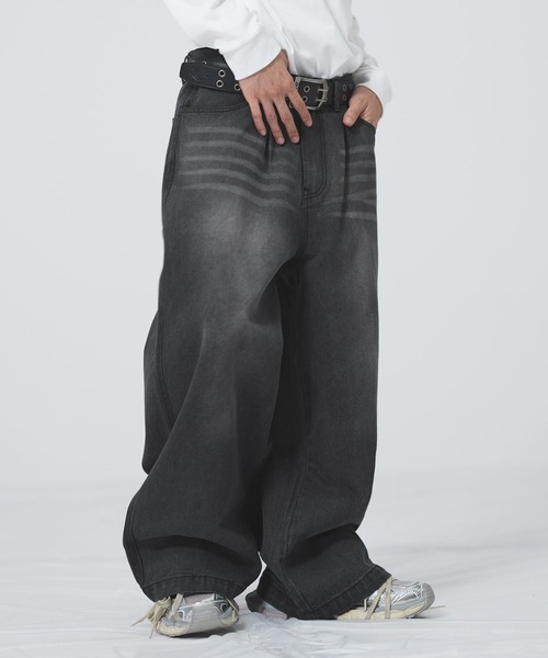 ジーンズ ワイドタックマルチカラーデニム「UNISEX」 メンズ