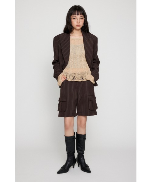 LAGUA GEM（ラグアジェム） スラックス パンツ STRIPE CARGO