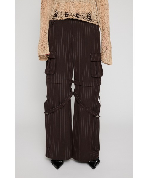 LAGUA GEM（ラグアジェム） スラックス パンツ STRIPE CARGO